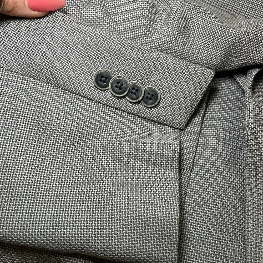 MICHAEL Kors Silk Wool Blazer Sportcoat 46L Gray 3 Button‎ Corporate Office